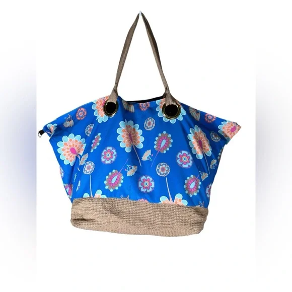 Peter Millar Large Floral Travel or Beach  Tote Bag - Picture 3 of 16